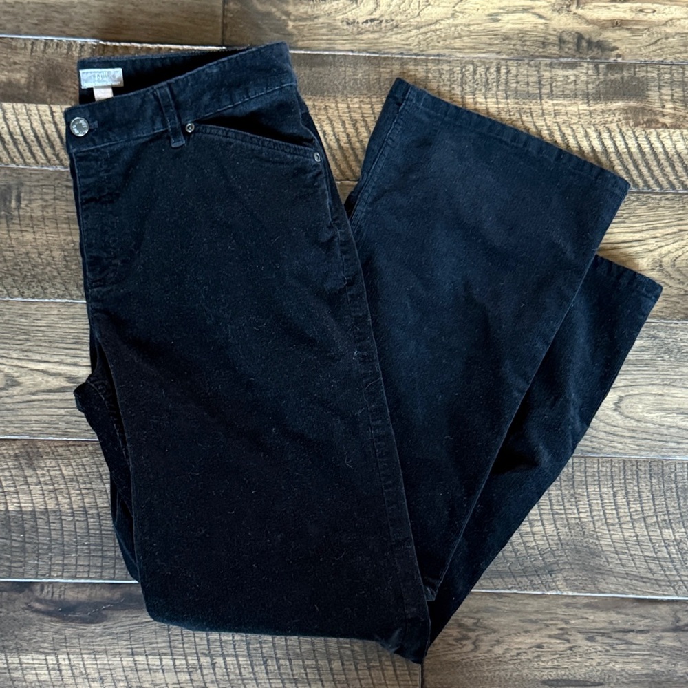 J‎ Jill women’s tried and true fit Corduroy Black bootcut Pants 8